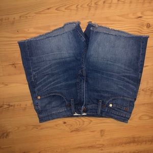High waist denim shorts